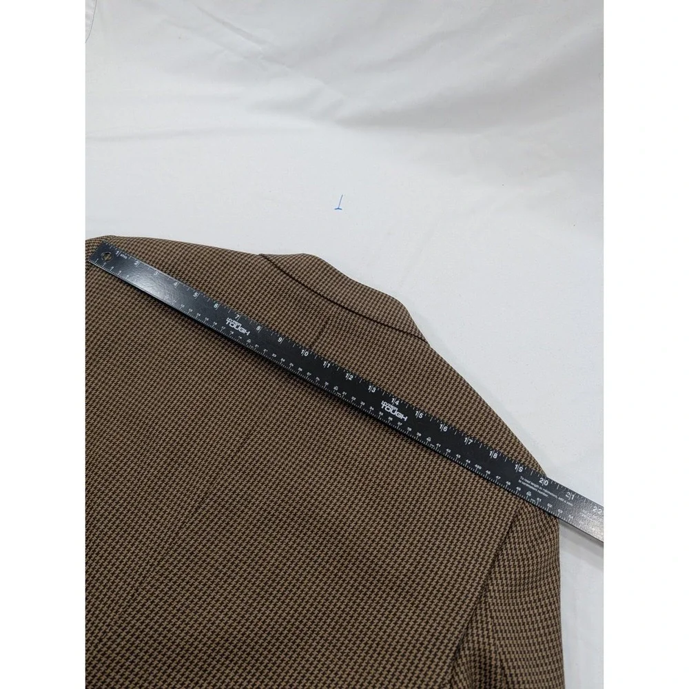 VTG Jos. A. Bank Blazer Coat Suit Jacket‎ 100% Wool Houndstooth 44R 46